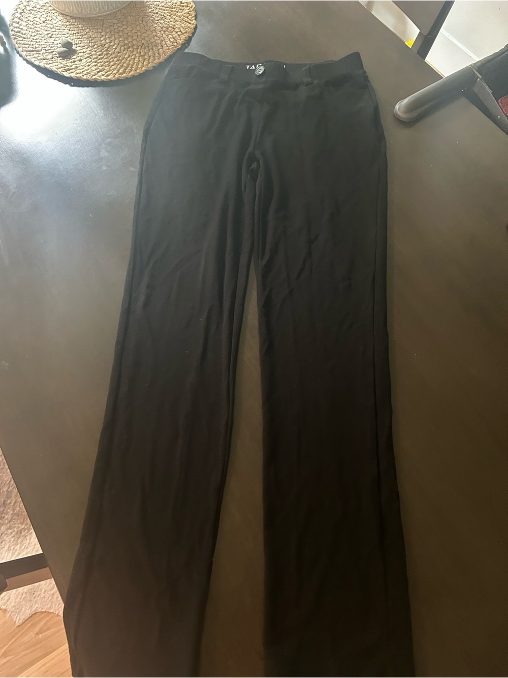 Black Straight-Leg Women's work Pants - TA Brand LONG inseam! 34”